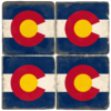 Colorado flag design coaster