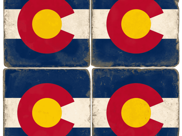 Colorado flag design coaster