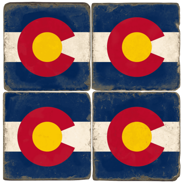 Colorado flag design coaster