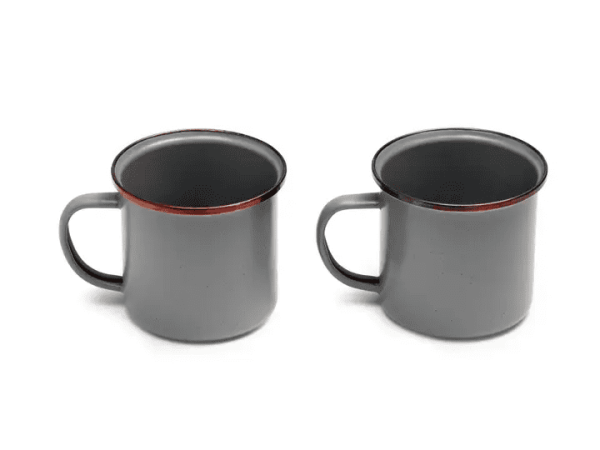 Barebones Slate Enamel Cup Set