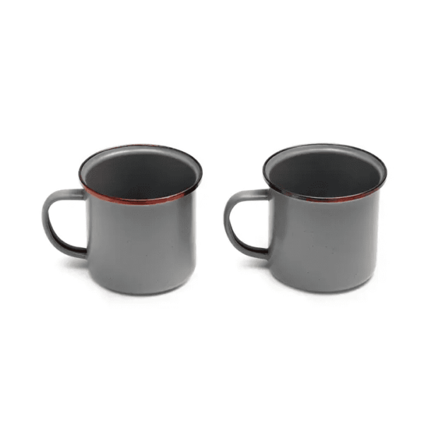 Barebones Slate Enamel Cup Set