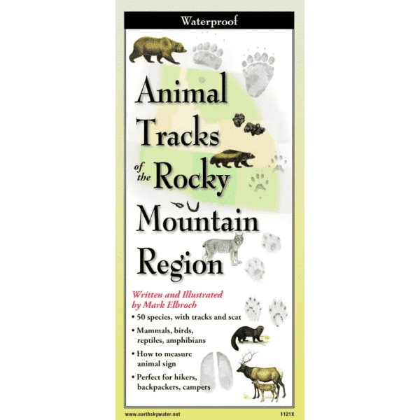 Animal Tracks of the Rocky Mountain Region waterproof tri-fold