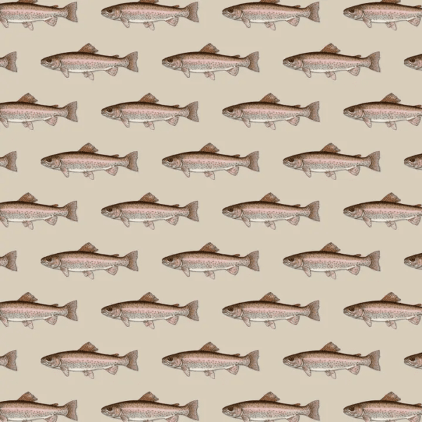 Single sheet of rainbow trout wrapping paper