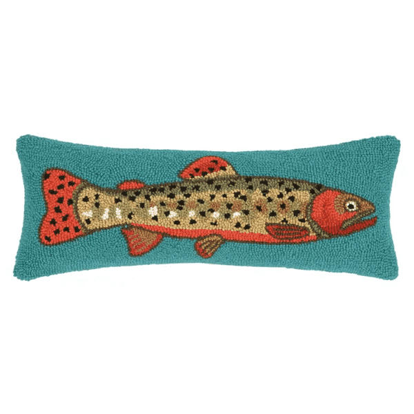 Large Brown Trout Throw Pillow