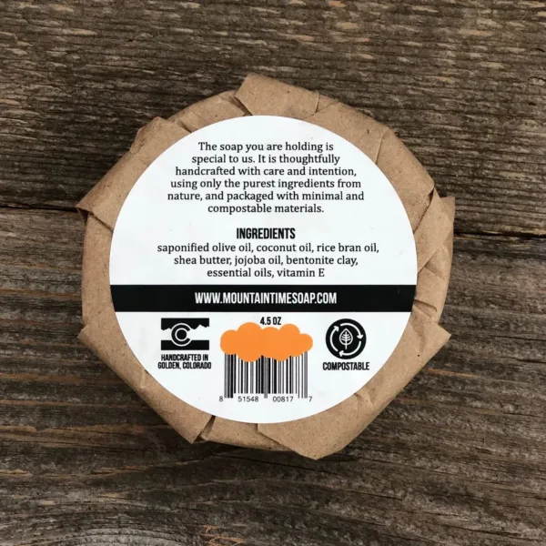 Back of Shaving Soap Packaging