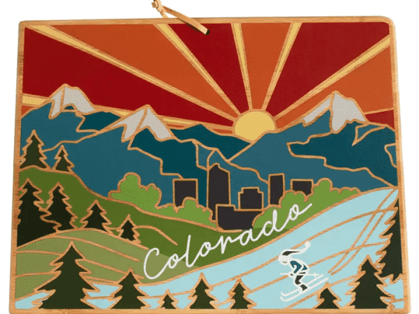 Colorado Artwork Bamboo Cutting Board