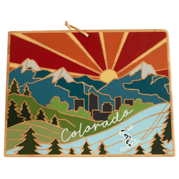 Colorado Artwork Bamboo Cutting Board