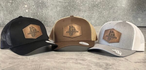 Selection of Logo Leather Patch Hat Black