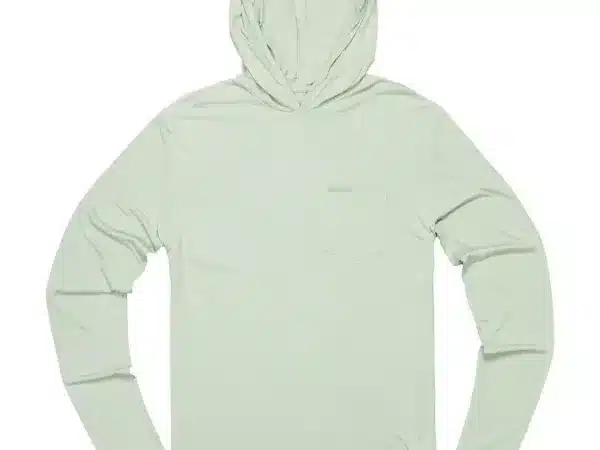 green long sleeve hooded shirt