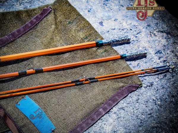 Organic hemp green fly rod sock.