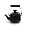 Barebones black enamel teapot