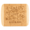 Eleven inch Colorado Map Bamboo Cutting Board