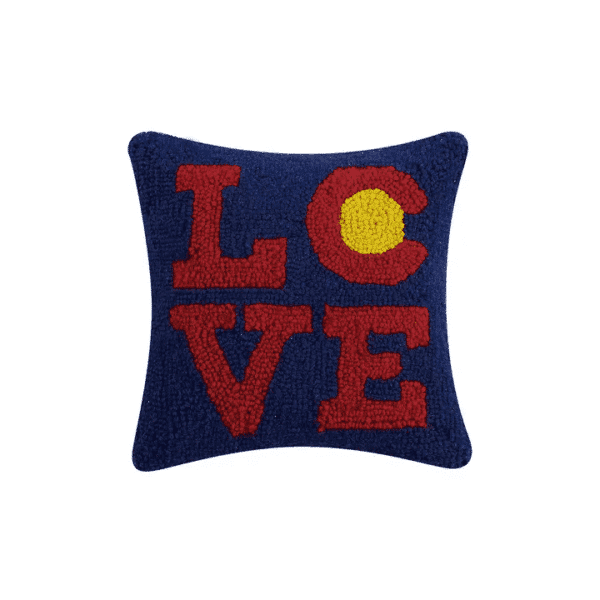 Colorado Love Hook Throw Pillow