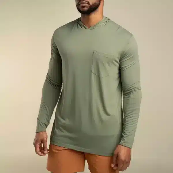 Yucatan Bamboo Hoodie Shirt in Green