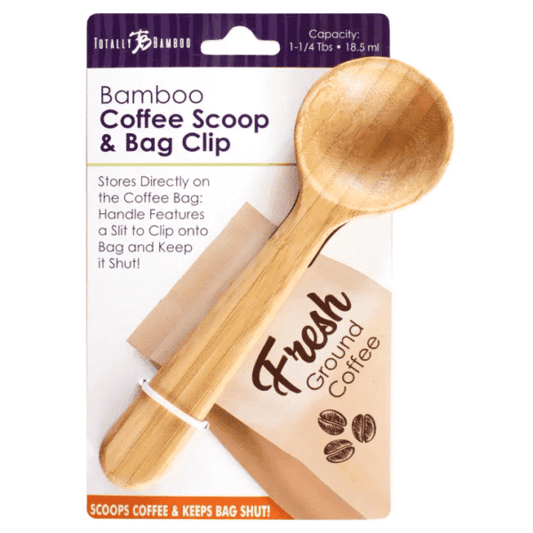 Bamboo Coffee Scoop and Clip