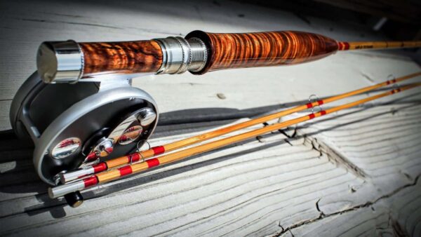 Curly Koa wood grip Revered Collection Bamboo Fly Rod.