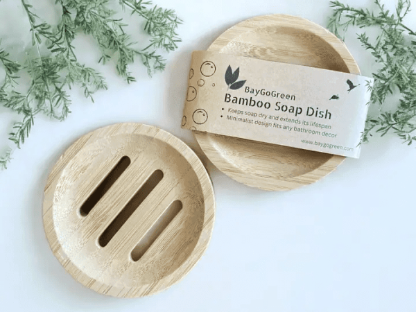 Round Bamboo Soap Dish