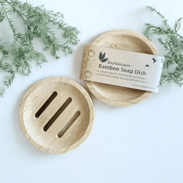 Round Bamboo Soap Dish