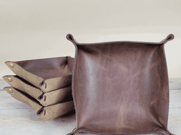 Leather Valet Catch-All Trays