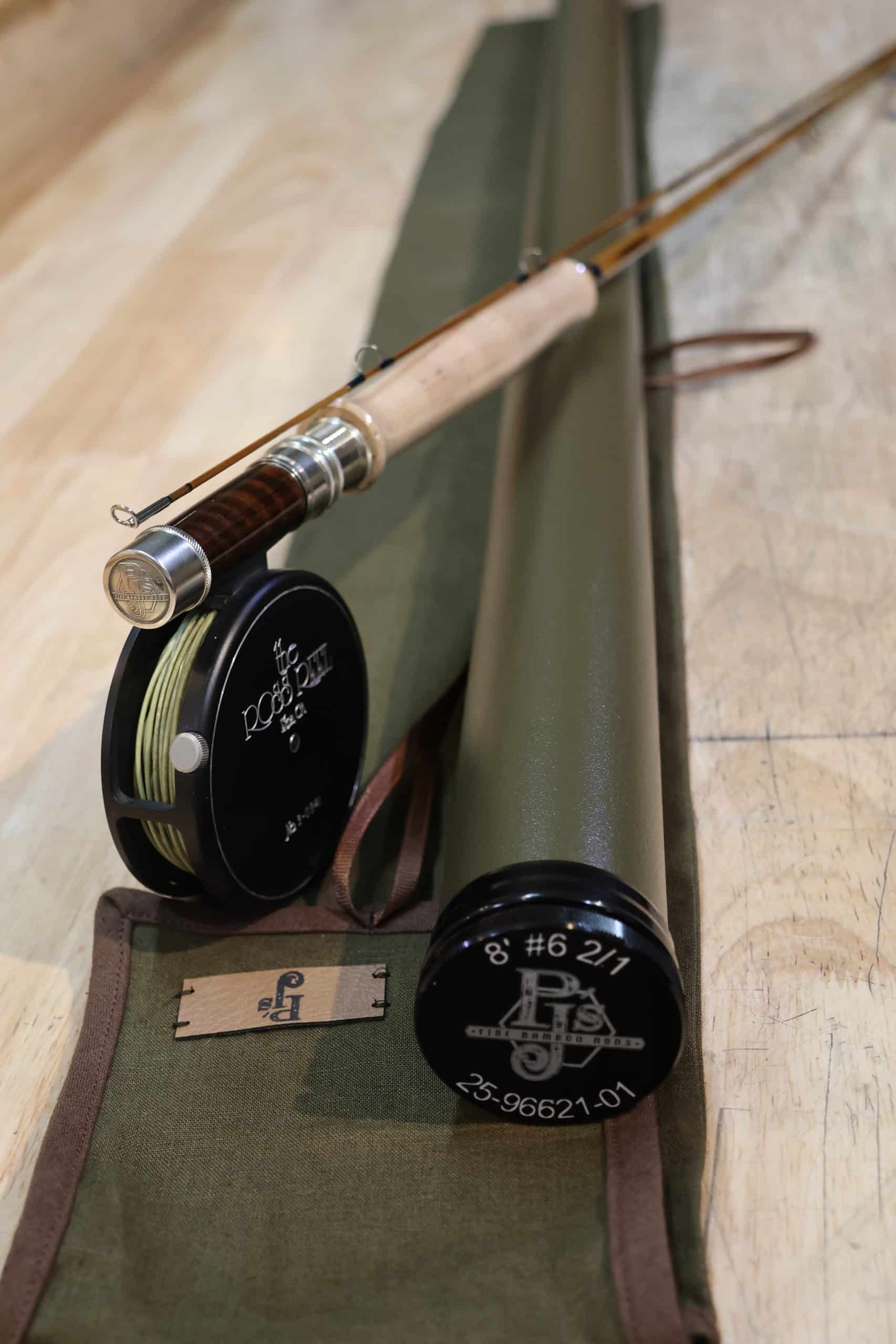 #6 Two Piece, Single Tip Bamboo Fly Rod, Cork Grip - PJ's Fine Bamboo Rods