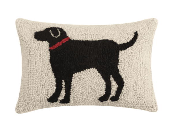 Black Dog Hook Pillow