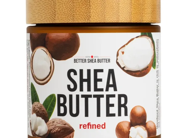 A jar of refined Shea Butter by Better Shea Butter.
